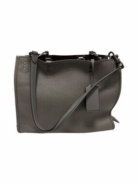 Coach Gray/Brown Leather Satchel Handbag